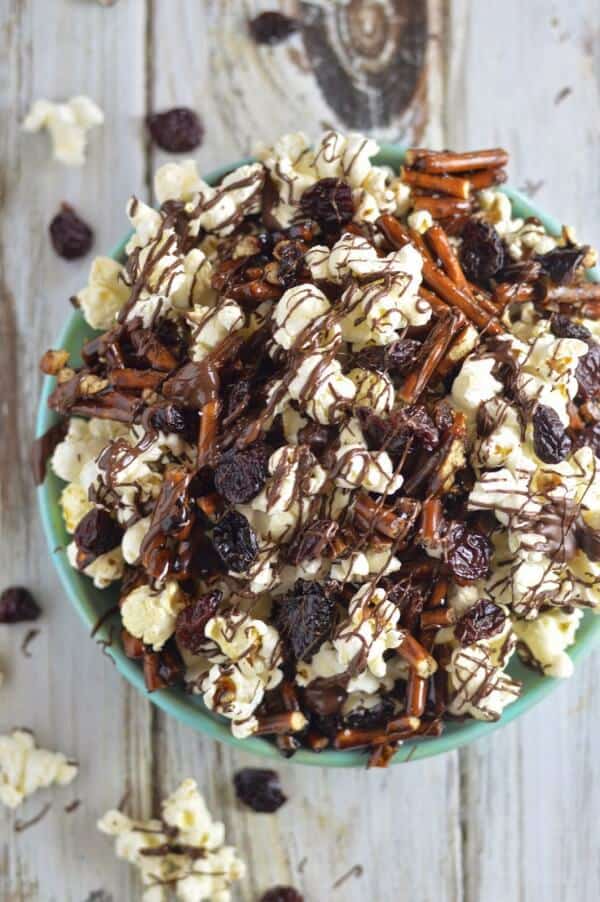 Sweet and Salty Double Chocolate Cherry Snack Mix Recipe